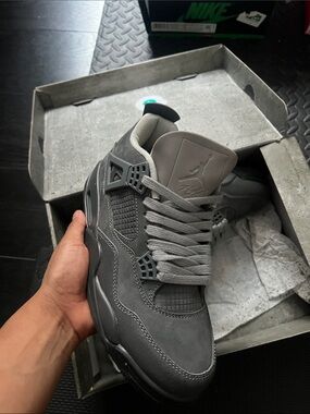 Nike Air Jordan 4 Gray Suede Sneakers